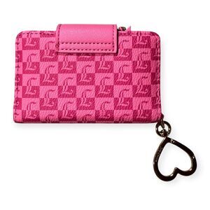 Juicy Couture Pink‎ Miss Juicy Tab Card Wallet Gold Heart Rare VTG